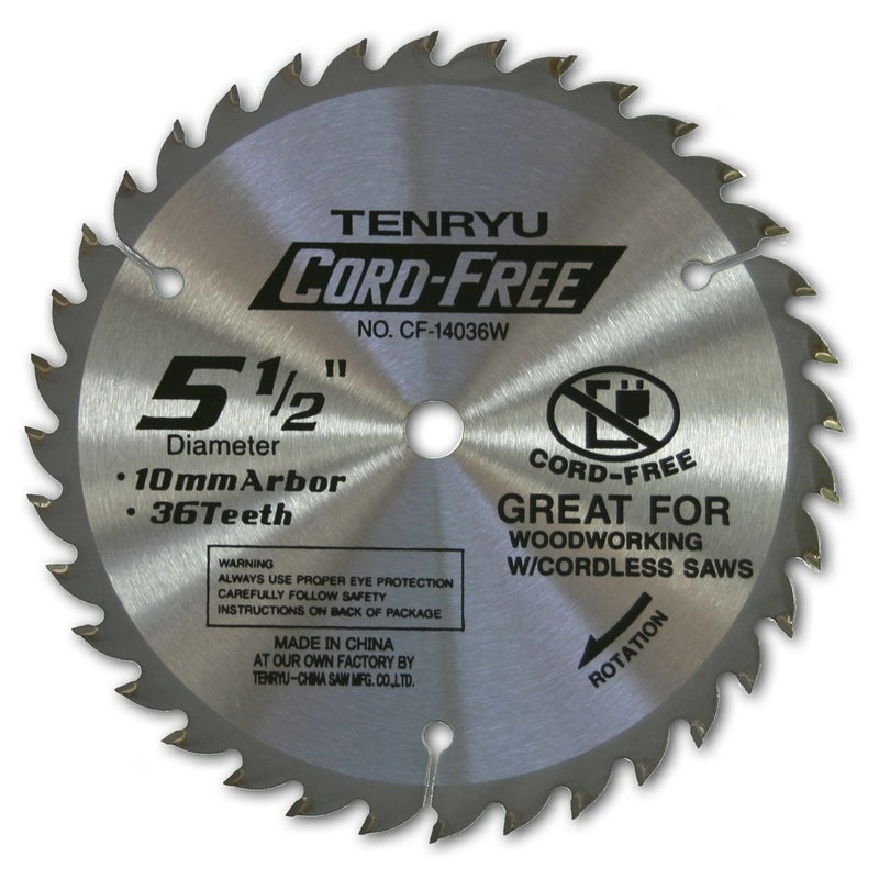 Tenryu CF-14036 Carbide Tipped Saw Blade - 5-1/2 Inch